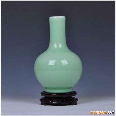 陶瓷花瓶青釉工艺品摆件陶瓷花瓶茶桌茶几插花