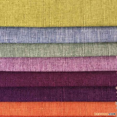 厂家现货批发素色竹节细麻 沙发工程整体家居 床品面料