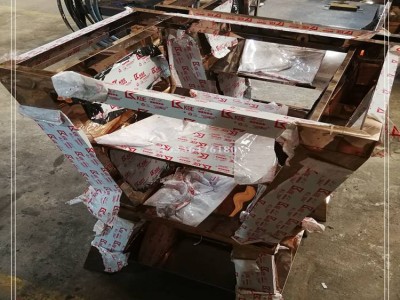 云南专业定做KTV酒店不锈钢茶几配件  压花脚 冠宸不锈钢图1