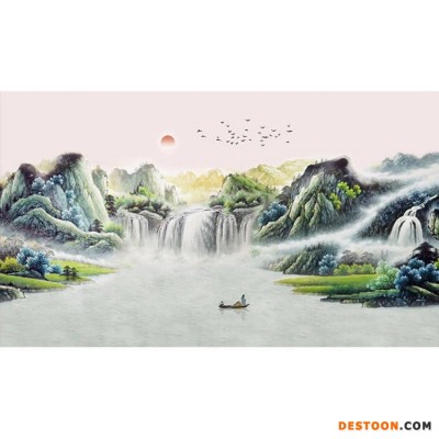 诺曼 壁画背景墙风景 无缝壁画背景墙 北欧壁画背景墙 浮雕壁画背景墙 壁画背景墙钱一平方 沙发背景墙壁画 山水画