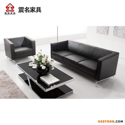 上海办公家具沙发厂 会客简约现代组合 单人两人三人位 商务接待洽谈大客厅沙发 震名家具SH-BD13002-S07