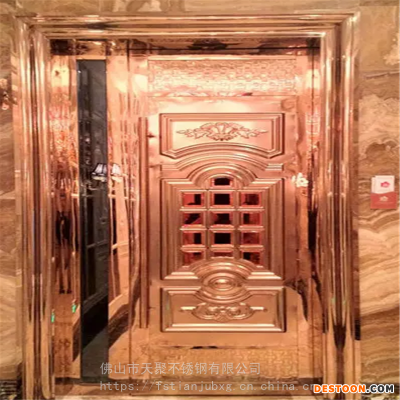 酒吧KTV夜场装修用欧式玫瑰金压花门板3D镂空通花板茶几卫生间门菱形压花板
