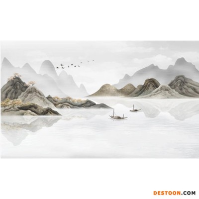 诺曼 壁画背景墙装修效果图 简约背景墙 中式山水风景背景墙简约花鸟沙发背景墙 走廊壁画背景墙 现代简约浮雕立体壁画