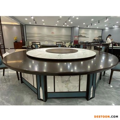 鑫兴餐饮家具厂家供应电动餐桌/酒店桌椅/火锅桌/新中式餐椅/酒店椅/沙发卡座可定制
