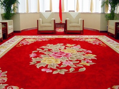 手工纯羊毛中式青花瓷别墅客厅茶几沙发地毯办公室接待室大厅满铺
