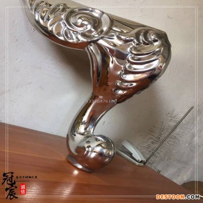 内蒙古KTV家具厂 茶几用欧式压花老虎腿 现货玫瑰金茶几脚350MM