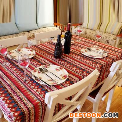 地中海波西米亚名族风棉麻蕾丝花边桌布茶几台布餐桌布 一件代发