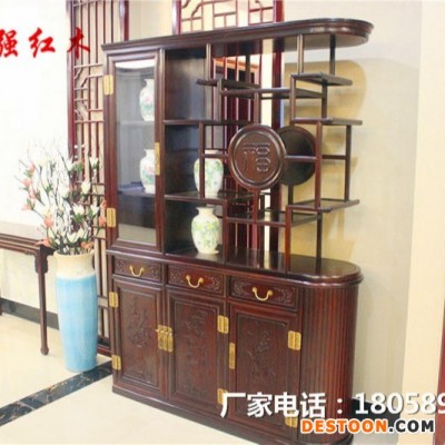 隔厅酒柜_门厅隔断_双面隔断_海强红木