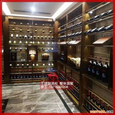 格瑞鑫欧式不锈钢酒柜经销出口批发玫瑰金316不锈钢酒柜不锈钢酒架展架定制