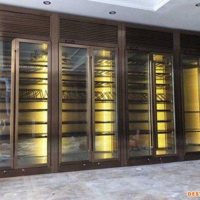 钛科不锈钢酒柜恒温酒柜洋酒展示架加工定做厂家