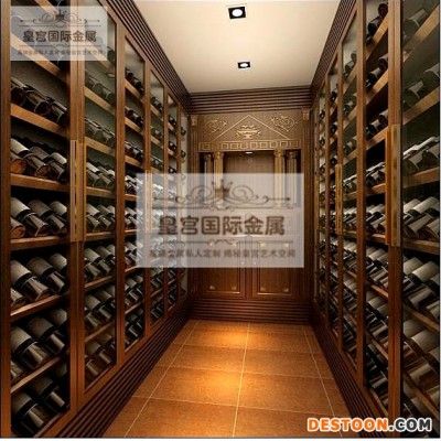 皇宫国际金属佛山 厂家直销 别墅不锈钢酒柜 酒店屏风酒架家庭不锈钢酒架 珠宝柜 艺术屏风H0088