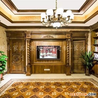 长沙美式原木定制家具 原木酒柜 博古架定制咨询价格