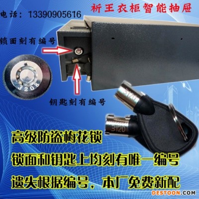 祁王厂家 定制床头柜密码抽屉衣橱密码抽屉指纹抽屉衣柜保险箱抽屉衣柜五金