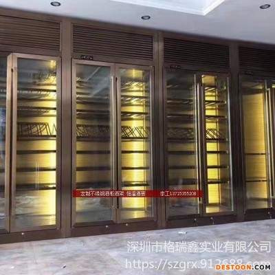 格瑞鑫 成都定制不锈钢酒柜 恒温酒柜设备尺寸规格