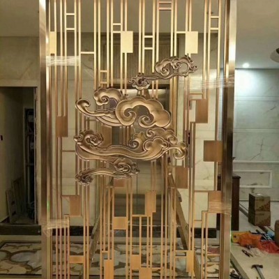 焦作不锈钢屏风隔断图片玫瑰金不锈钢酒柜佛山不锈钢屏风价格