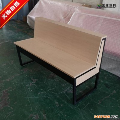 广州钢木卡座沙发定制_过桥米线店家具