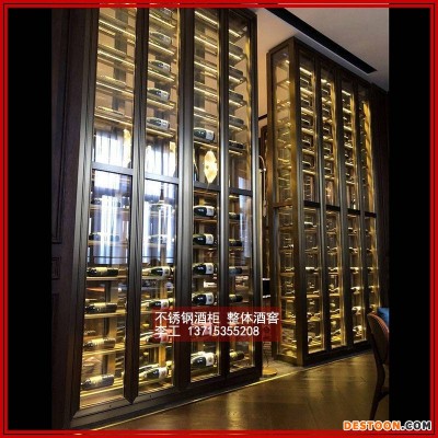 格瑞鑫玫瑰金红酒洋酒展示柜厂家酒窖酒柜定做深圳龙岗定制直销双温不锈钢白酒酒柜报价