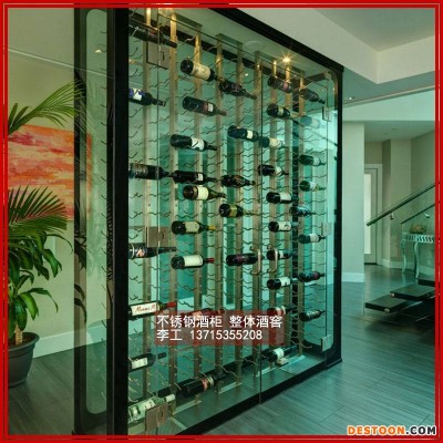 格瑞鑫专业不锈钢酒柜设计玫瑰金镀金不锈钢酒柜酒架定做弧形不锈钢酒架出口新式不锈钢酒架