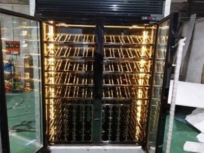 德和定制 不锈钢酒柜 不锈钢红酒柜 黑钛 拉丝304 常温酒柜生产厂家