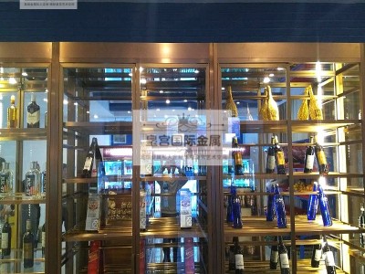皇宫国际金属广东 生产厂家 轻奢酒架 简约博古架 不锈钢屏风酒柜 展示柜 不锈钢屏风H0088