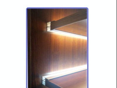 led玻璃层板灯 18mm双面发光隔板灯带酒柜衣柜展柜夹板卡槽线条灯
