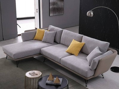 新款布艺沙发设计定制客厅沙发贵妃组合现代简约家具转角布艺沙发