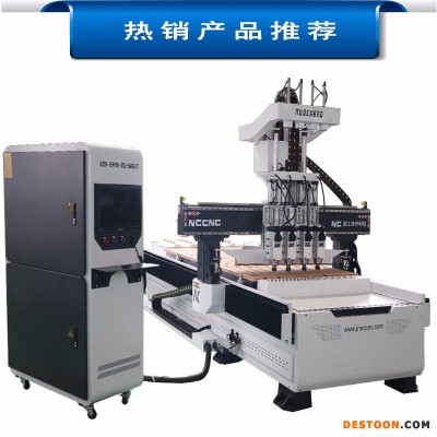 诺承数控 1325橱柜衣柜开料机价格 自动换刀下料机 家具雕刻机