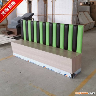 威海酸辣粉店家具定做_串串香店靠墙卡座沙发