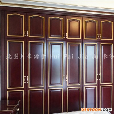 衡阳衡南县整房定制原木家具 原木推拉门 衣柜定做工艺很棒