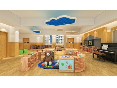 幼儿园家具_卡通图案_实木书柜-绿森堡厂家直销图1