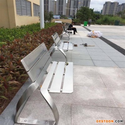 公园环保防腐木休闲椅 露天庭院三人铁艺长排椅