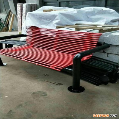 供应专业生产重庆万州休闲椅铁艺长椅子学校