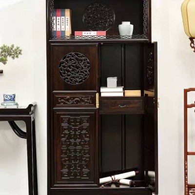 办公桌 简约写字台 书架组合紫光檀无漆无蜡 环保材质 支持定制