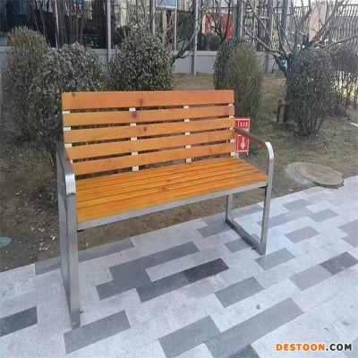 街道景区塑木休闲椅 室外公园防腐木 坐凳坚固耐用