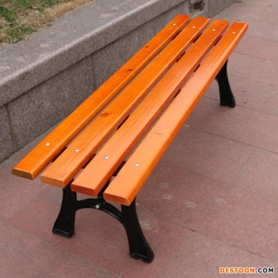 成品供应户外铸铝塑木休闲椅 扬州景区休息长条坐凳定做工厂