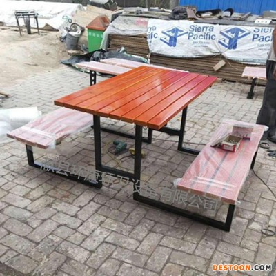 厂家批发 环康实木防腐木户外桌椅 公园小区广场休闲椅 棋盘配套桌椅 塑木园林桌椅组合 定制