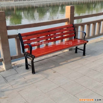 定制广场排椅  铸铝脚公园椅 学校靠背休闲椅 防腐木公园椅 厂家直销