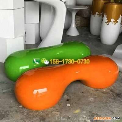 创意玻璃钢异形休闲椅商场广场美陈公共坐凳玻璃纤维儿童座椅定做