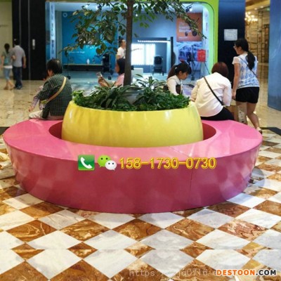大型创意异形休闲椅商场广场美陈坐凳玻璃钢组合座椅定制