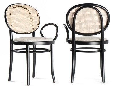 和藤居HC014#厂家直销设计师北欧实木藤椅 餐厅家具休闲椅 藤编椅子 真藤席椅