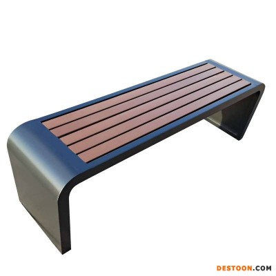厂家生产加厚木条休闲椅 绿洁成品公园椅供应 街道塑木长凳