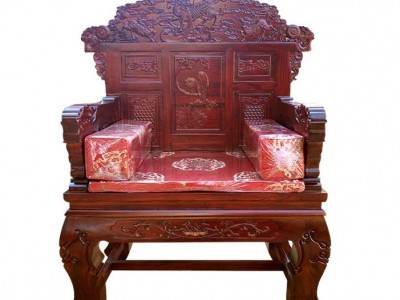 颜亮厂家生产老榆木实木客厅双龙戏珠老板椅 新中式椅子 办公桌老板椅