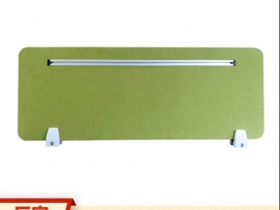 厂家批发方形带槽果绿布艺屏风光晖包布办公桌 挡板屏风板办公桌屏风