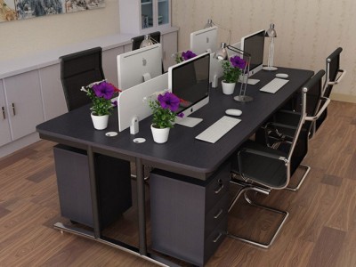 办公家具定制办公桌椅 职员电脑桌 简约现代组合4人位办公桌批发