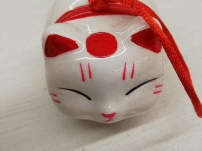 萌系猫咪日式陶瓷摆件 办公桌卡通动物家居  饰品创意礼品