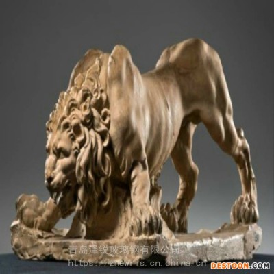 玻璃钢雄狮办公室雕塑办公桌树脂雕刻摆件