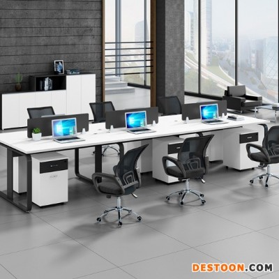 齐欧  职员办公桌简约现代46人位员工工作位工位桌遵义办公家具桌椅组合