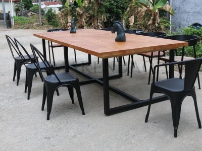 组合办公桌实木公司职员长条会议桌椅 仙源美式复古办公家具品牌