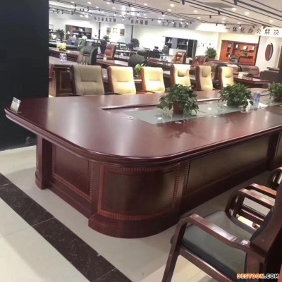 办公家具大型会议桌长桌简约现代长方形员工培训桌椅组合办公桌子