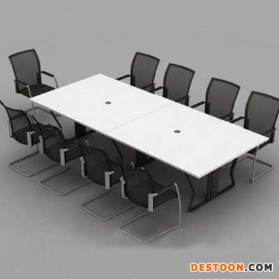 艾思简兰厂家直销 办公家具会议桌长桌简约现代长方形桌子员工培训洽谈桌椅组合